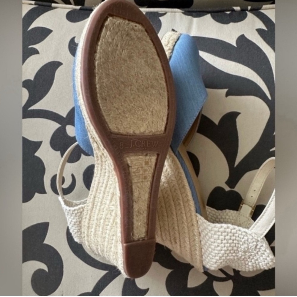 J. Crew Chambray Ankle Strap
Espadrille Wedges - Picture 11 of 11